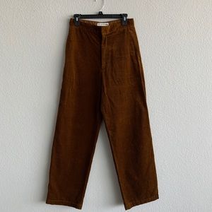 Uniqlo x Ines De La Fressange brown corduroy pants